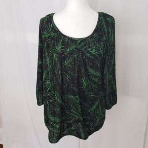 Michael Kors Palm Print Knit Top